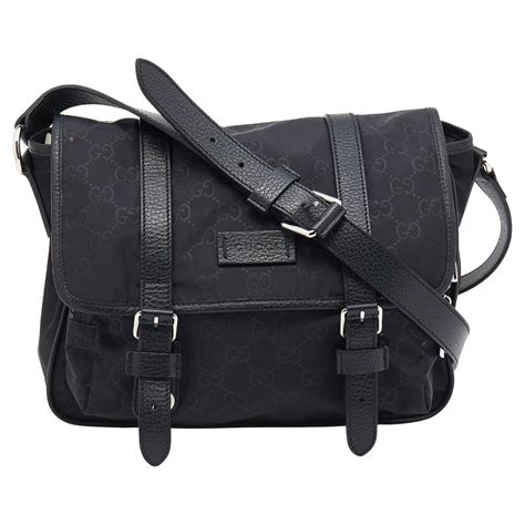 gucci messenger bag flap|Gucci nylon Messenger bag.